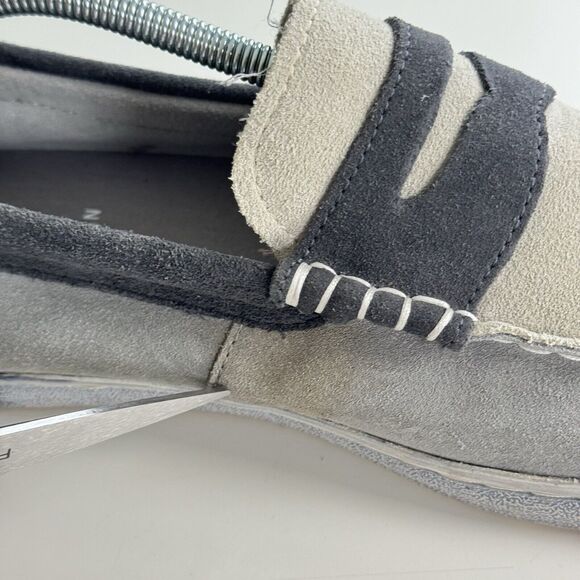 Cole Haan Grand OS Mens Pinch Weekender Penny Loafer Shoes Gray Blue Suede 12M - Picture 12 of 15